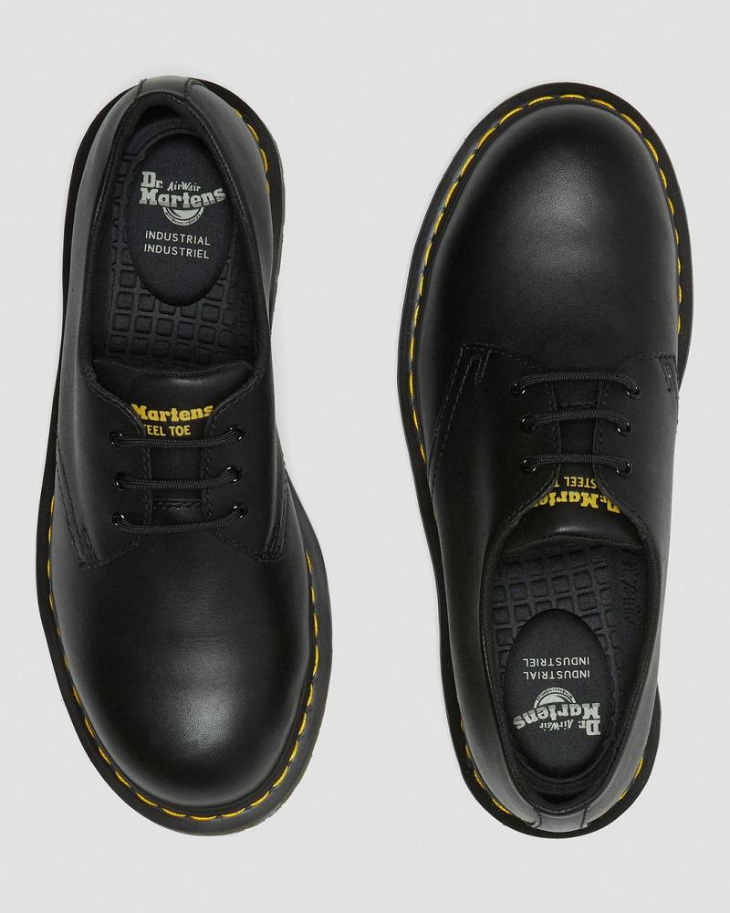 Dr Martens 1461 Slip Resistant Steel Tå Oxford Sko Dame Sort | DK 369ILH